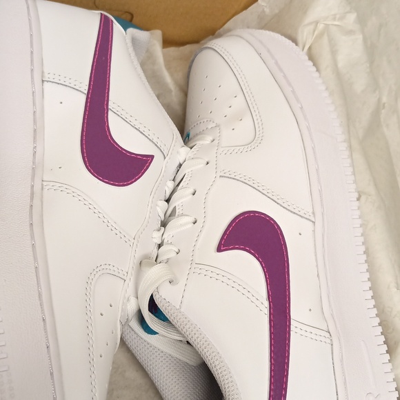 Nike Air Force 1 /White-Hyper Pink-Aquamarine-Viotech/ 6Y=7.5W /FV5948-108 - Picture 15 of 15